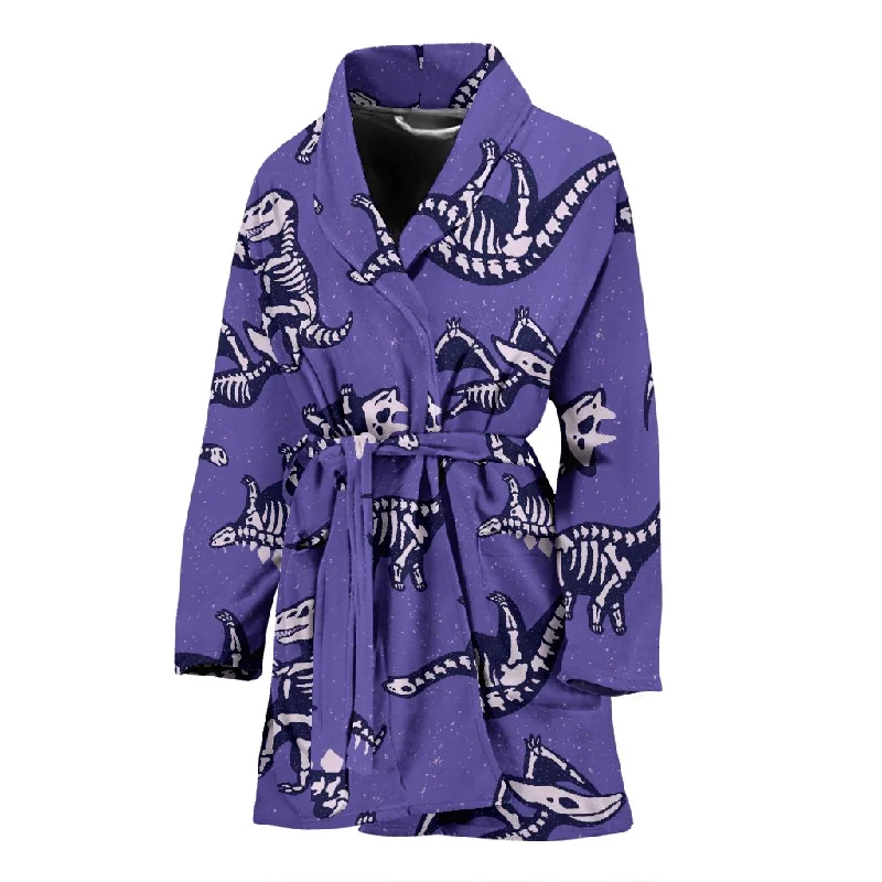 Dinosaur T rex Print Pattern Print Women Long Robe