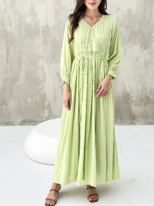 Sunlit Solid Long Dress