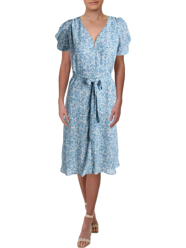 Lauren Ralph Lauren Petite Floral Print Georgette Dress