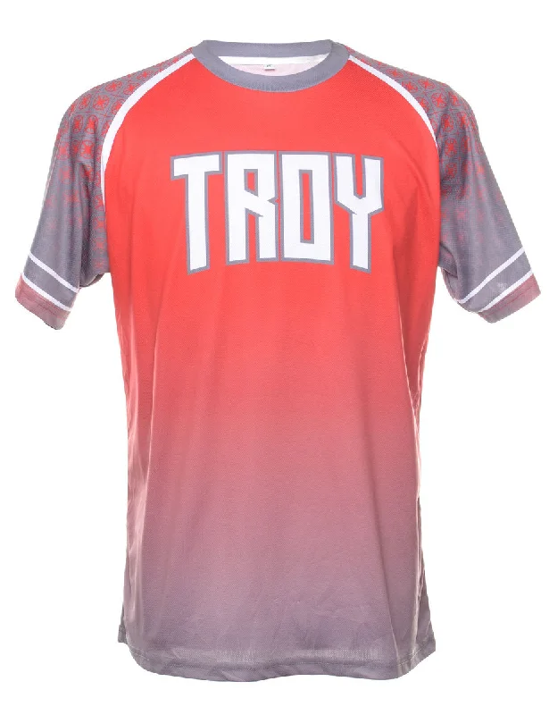 Red Troy Trojans Printed T-shirt - M