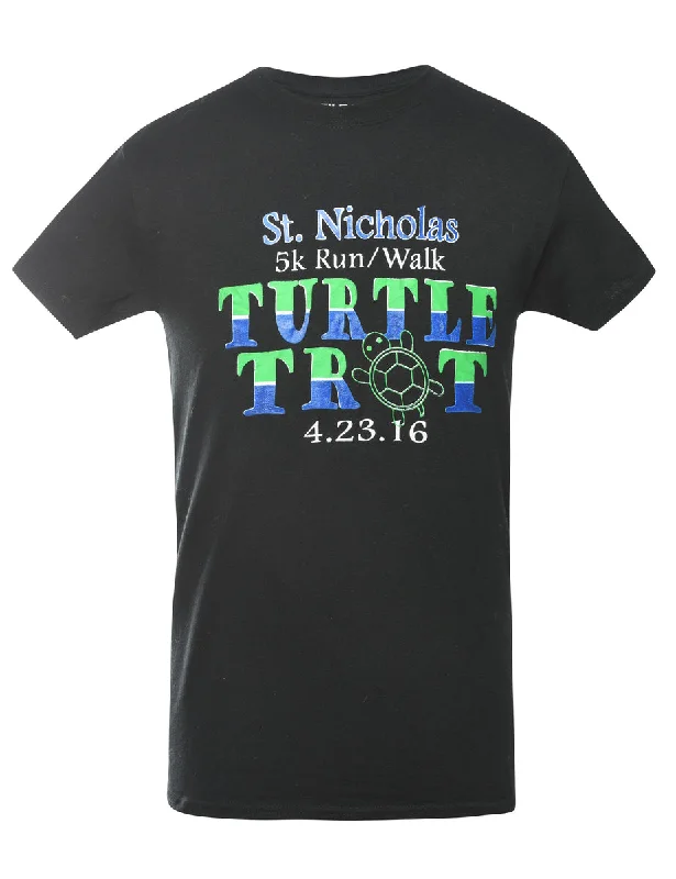 Turtle Trot Printed T-shirt - S